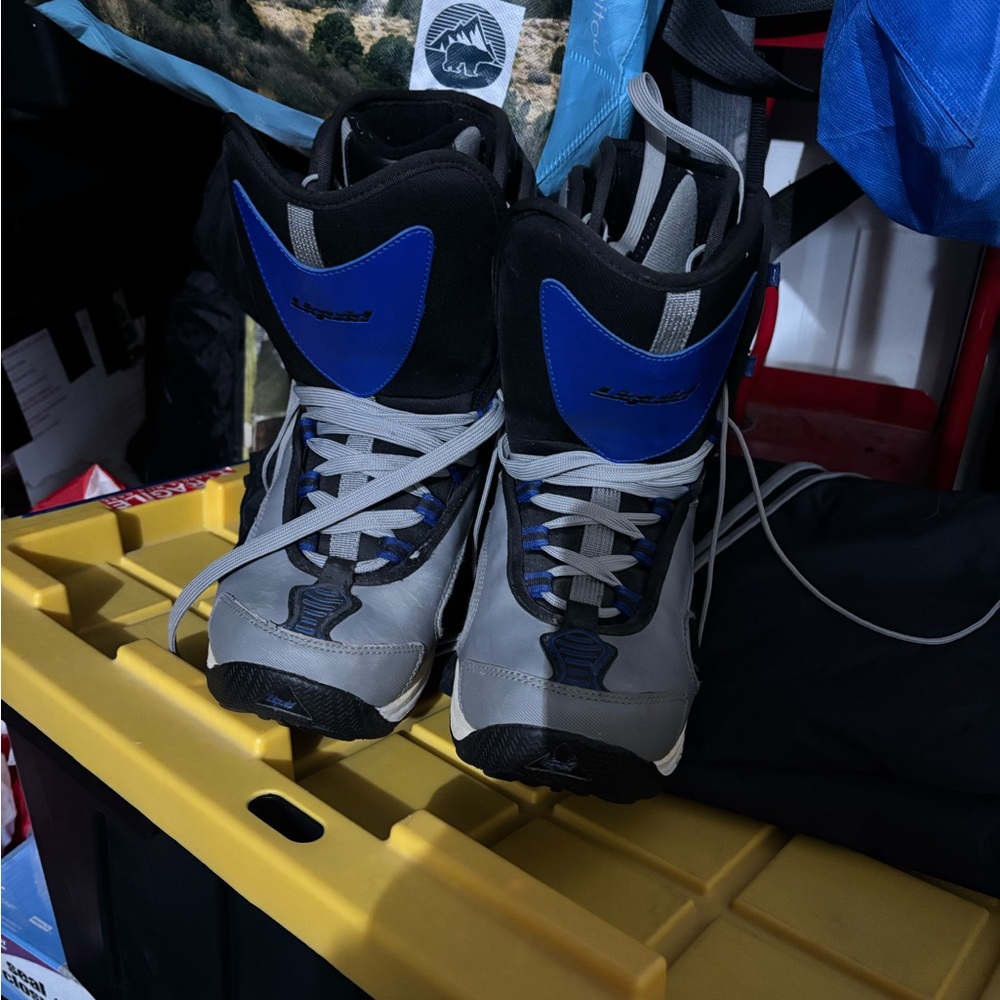 Blue and Gray Snowboard Boots size 8